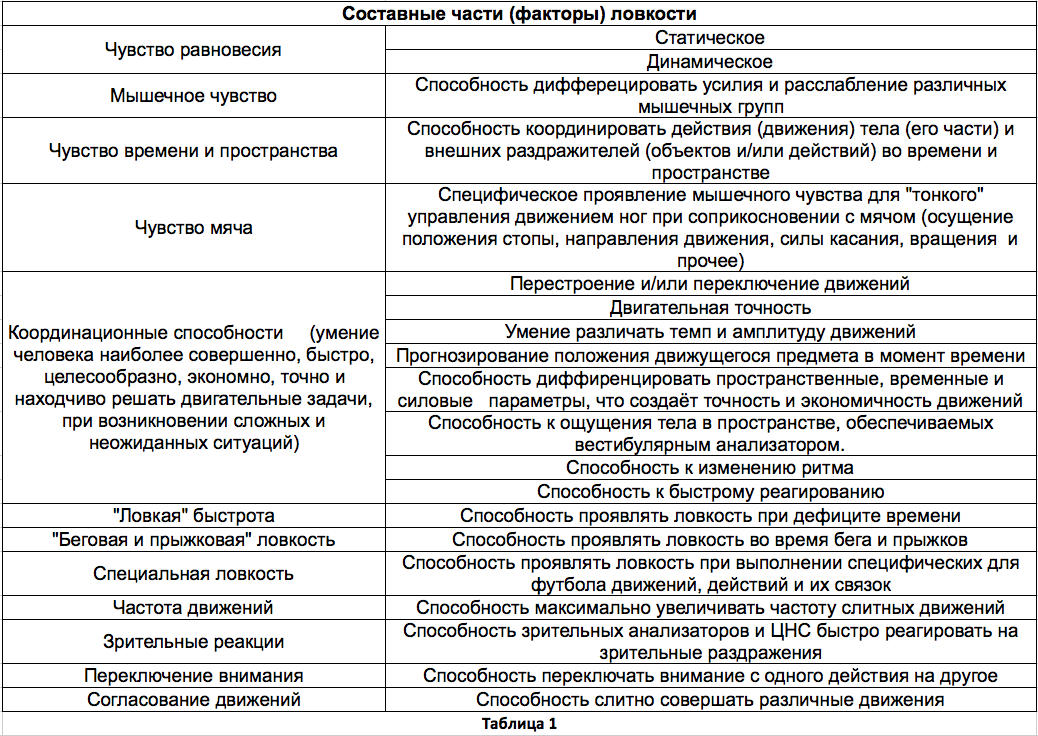 Ловкость. Теория
